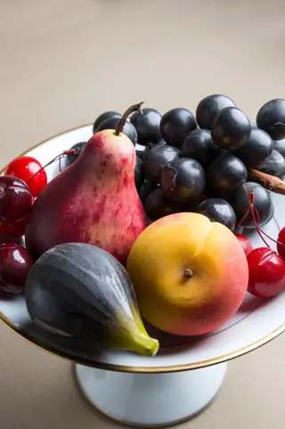 Set van 17 decoratieve vruchten in Carrara-marmer - Marmer