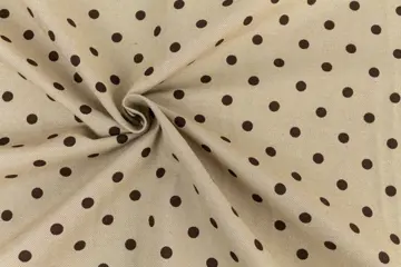 5.00 x 2.80 METER !!! Panamastof in katoenmix met beige achtergrond in bruin stippenpatroon - Katoen, ander - 21e eeuw