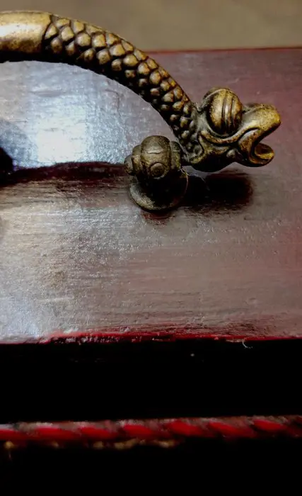 Juwelendoosje (1) - Hout, Messing