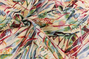 5,00 x 1,40 METER !!!! Fantastische gobelin stof met abstract en veelkleurig patroon - Katoen, ander - Eind 20e eeuw