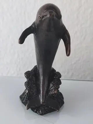 Dolfijn - Brons (verguld/verzilverd/gepatineerd/koud geschilderd)