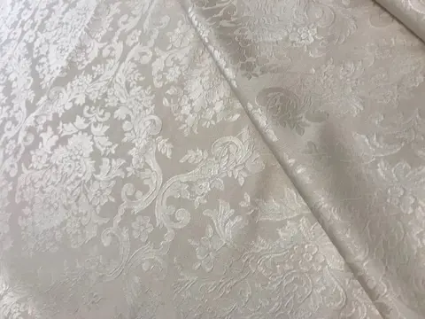2 x 250 x 140 cm - luxe San Leucio satijn damast stof met ivoren medaillon decoratie - Hars/polyester, Katoen, Zijde - 21e eeuw