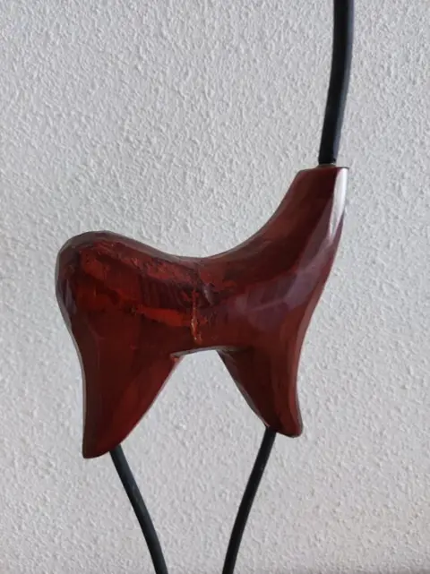 Decoratieve gezelle/ hertje - Hout, Metaal