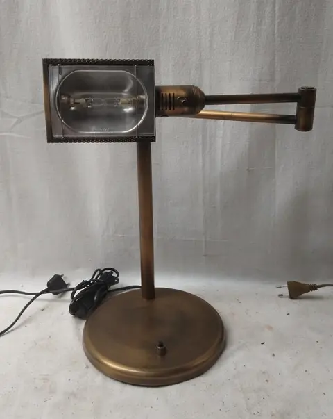 Vibia Bureaulamp 2 Nachtlampjes (3) - Brons (verguld/verzilverd/gepatineerd/koud geschilderd), Glas (glas-in-lood)