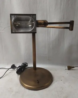 Vibia Bureaulamp 2 Nachtlampjes (3) - Brons (verguld/verzilverd/gepatineerd/koud geschilderd), Glas (glas-in-lood)