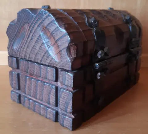 Kist, juwelenkistje, kofferbak, (1) - IJzer (gegoten/gesmeed)