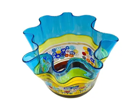 Filippo Maso - Murano Glass - Vaas met millefiori murrine - Glas