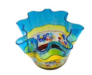 Filippo Maso - Murano Glass - Vaas met millefiori murrine - Glas