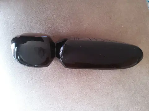 beeld van een Maya opperhoofd in Obsidiaan - Obsidiaan