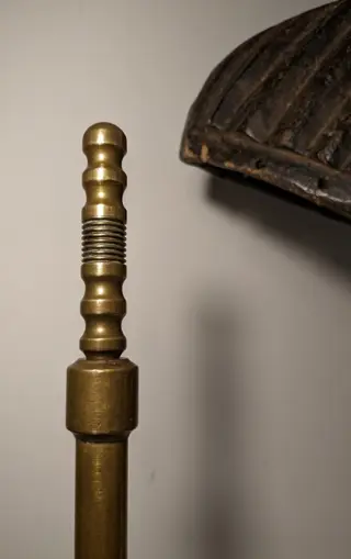 Modernistisch vormgegeven kachelpook (1) - Art Deco - Messing, Staal