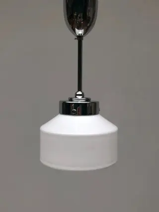 Hanglamp, Plafondlamp - Glas, Verchroomd Staal