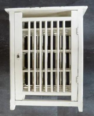 Eierkast, kippeneiermand, miniatuur ei met konijn (3) - Hout, gelakt metaaldraad