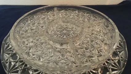 Tapas (vakken) schaal met platte schaal (2) - Glas