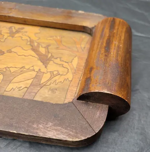 Dienblad - Art Deco - Hout