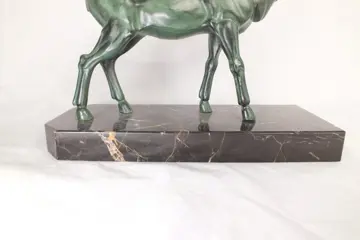 Beeld - Hert - Zamak - Natuursteen