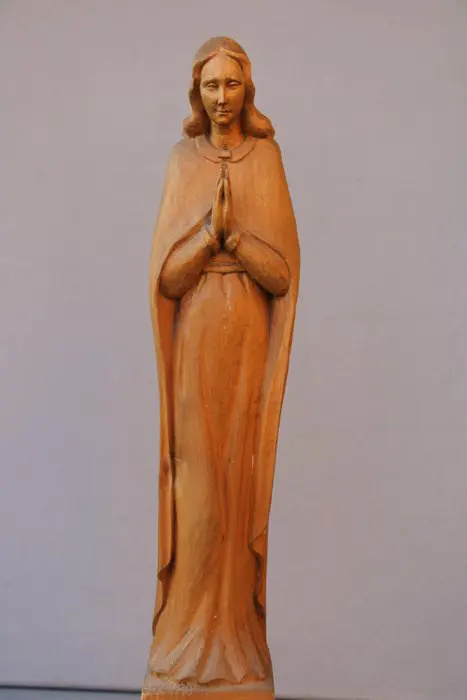 Biddende Maria - Gotische stijl - Hout