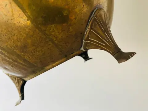 cachepot (1) - Art Deco - messing, koper