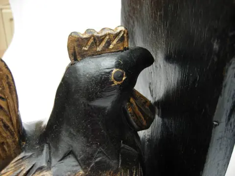 Houten boekensteunen. - Hout (Eik)