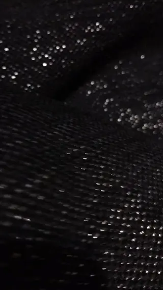 Weelderig nachtzwart lamé katoen - 590 x 140 cm - Katoen - 2020