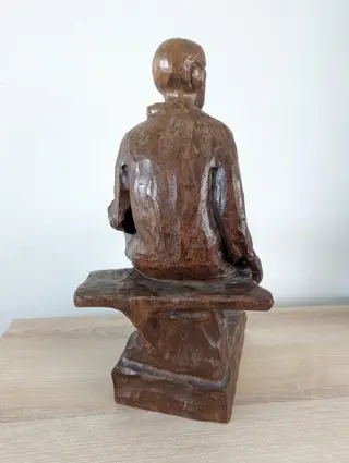 Zittende man - Hout (Eik)