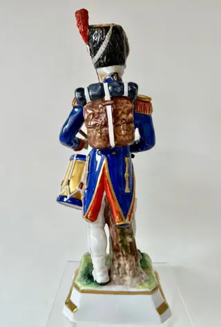 Scheibe-Alsbach - Militair beeldje - drummer van de Franse keizerlijke garde - Porselein