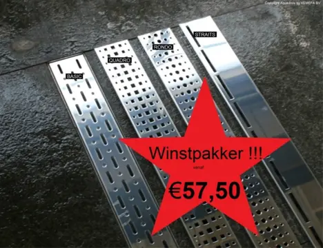 Luxe RVS Douchegoot, Douchegoten, Drain 50-120 cm