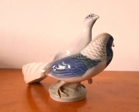 A. Nielsen - Royal Copenhagen - Twee fazanten - beeldje nr. 862 - Porselein