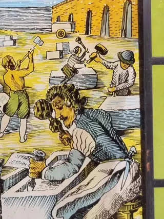 Stained glass window - Artisans - Glas-in-lood