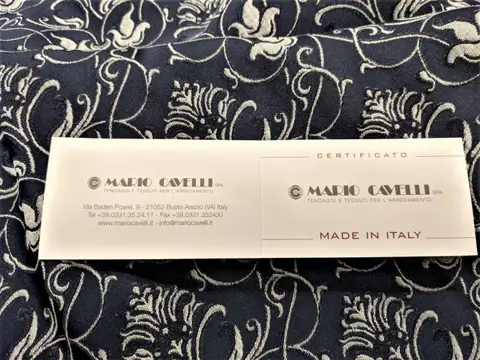 Meubelstof Larissa blauw hoog gewicht 570 x 320 cm - Katoen, Polyester - 21e eeuw