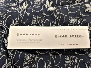 Meubelstof Larissa blauw hoog gewicht 570 x 320 cm - Katoen, Polyester - 21e eeuw