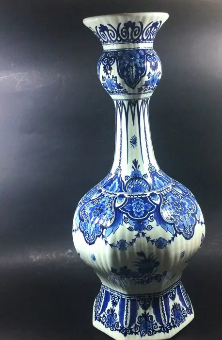 P.v.Dort - Porceleyne Fles - Super grote knobbelvaas, 59 cm, 1958 - Aardewerk