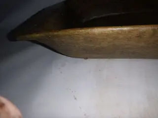 vaartuig, trog, bakker, banketbakker (1) - Art Deco - Hout, Kastanje