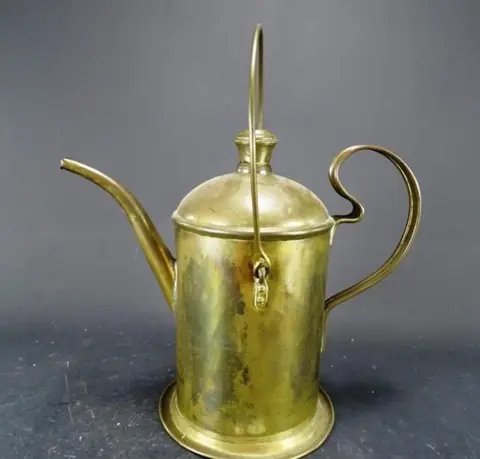 Vintage koperen petroleumkan jaren 30-40 - Koper