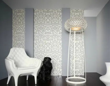 Retro zilver trendy behang 68