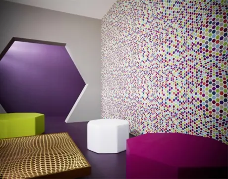 Retro trendy behang 70