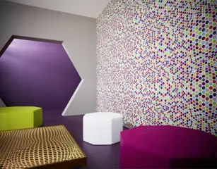 Retro trendy behang 70