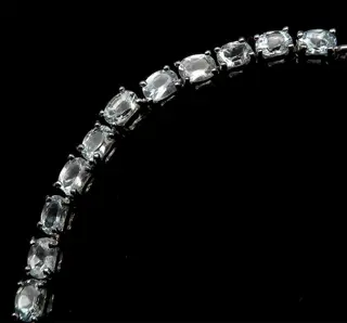 Majestueuze armband van bescherming - .925 zilver, Aquamarijn - Verzoening, helderziendheid en innerlijke vrede