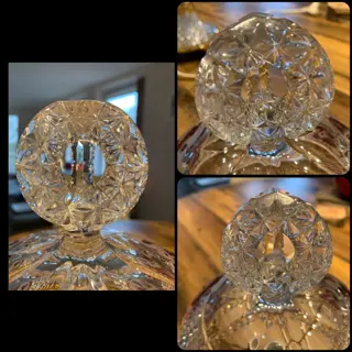 Tafellamp (1) - Kristal, Messing