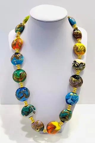 Vetromania - Murano Glass - Halsketting en armband set - Glas