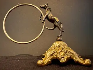 1920's Art Deco Horse Sculpture/ Fotostandaard/ Sleutelhaak - Brons, Messing