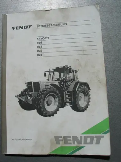 Manual Fendt 816 / 818 / 822 / 824