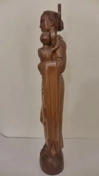 A. Bolz - Sculptuur - Maagd en Kind - 59 cm (1) - Hout