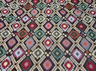 5,00 x 1,40 meter!!! Elegante veelkleurige gobelin stof - Hars/polyester, Katoen - 21e eeuw