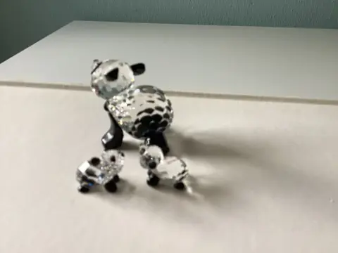 Swarovski - Panda mother 181080 - 2 x Panda Baby 181081 - Boxed (3) - Kristal