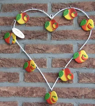 APPELHOUDER VOGELS VOEDEREN HART METALEN &amp; APPELS Nieuw