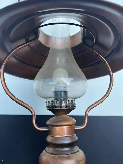 Vintage Retro Koperen Scheepslamp Hanglamp. (1) - IJzer (gegoten/gesmeed), Koper, Messing, Staal, Staal (roestvrij)