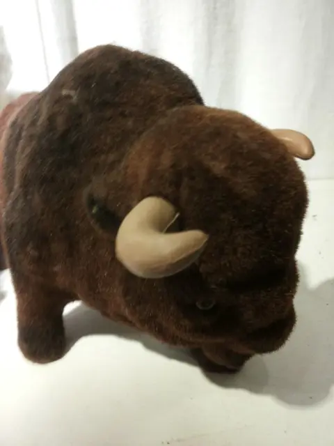 Figuur/beeld, bisons (4) - Volkskunst - Composiet, Hout, Textiel, Wol