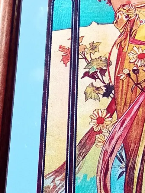 After Alphonse Mucha - Wandspiegel, "Tijd van de dagen" (1) - Glas