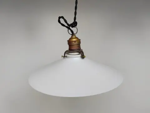 Hanglamp (3) - Art Deco - Opaline glas