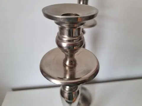 Kandelaars zilverkleurig xl (45 cm) - Metaal